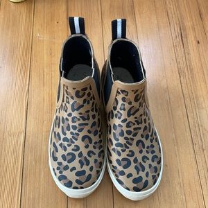 Girls Joules Leopard Rainboots